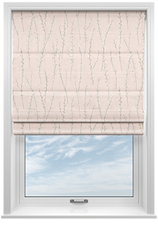 Willow Field, Pastel Pink - Roman Blind